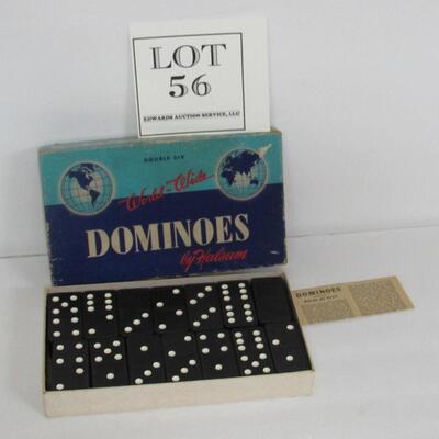 Vintage Set of Dominos In Original Box American Playthings USA #670 Double 6 Set