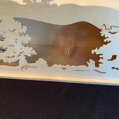 #29 Back Lite Shadow Box, Cut out - Woods scene
