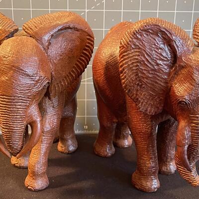 #32 Elephant Sculpture Wood   