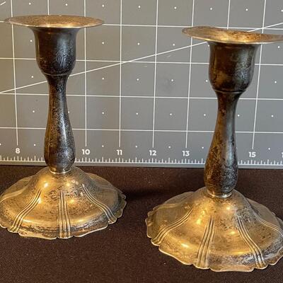 #38 Sterling Silver Candle Sticks 