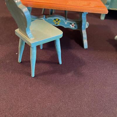 #77 Vintage Hand Painted Doll Furniture