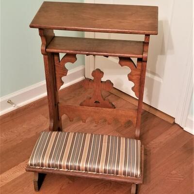 Lot #65  Prie-Dieu with padded Kneeler