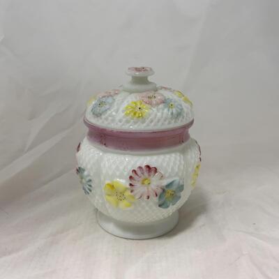 [32] ANTIQUE | 1890s | Consolidated Glass Cosmos | Biscuit Jar
