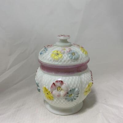 [32] ANTIQUE | 1890s | Consolidated Glass Cosmos | Biscuit Jar