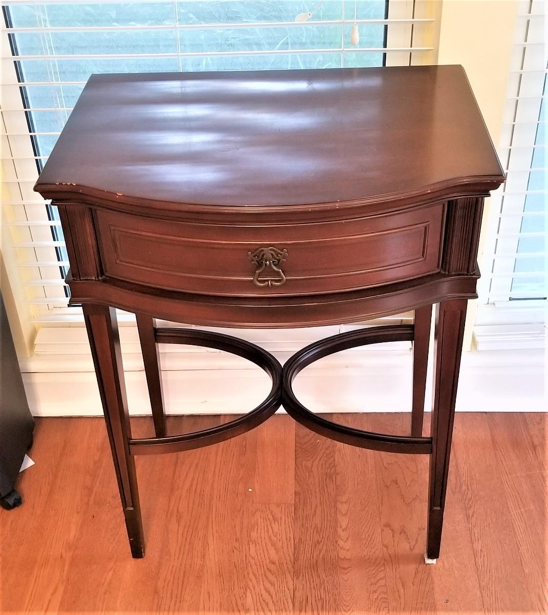 Lot 71 Bombay Co. Small Side Table with Drawer