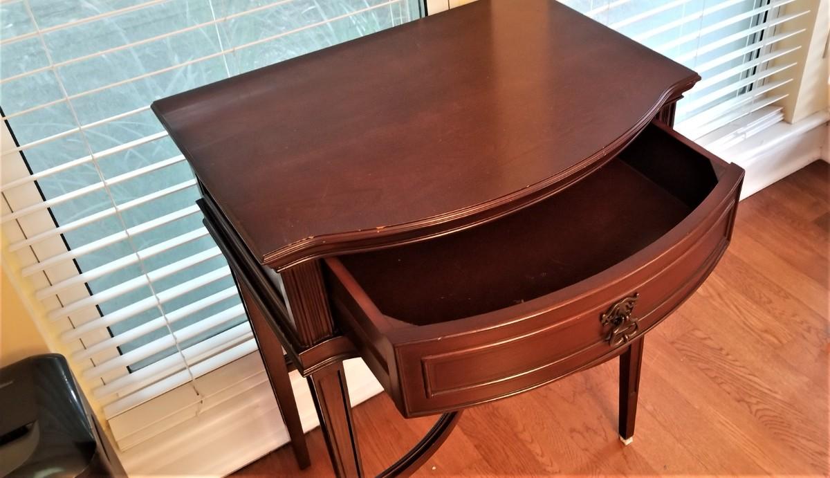 Lot 71 Bombay Co. Small Side Table with Drawer