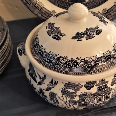 Lot #72  Lot of Churchill Blue Willow Style Dishes