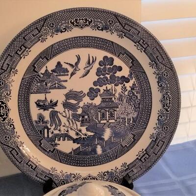Lot #72  Lot of Churchill Blue Willow Style Dishes