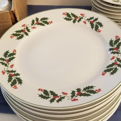 Lot #73  Christmas Dinner Ware Set