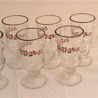 Lot #74  Lot of Christmas-themed glassware - Holly Motif