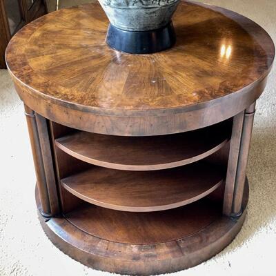 Lot 9   Vintage Baker Furniture Revolving Book Table French Walnut & Cherry