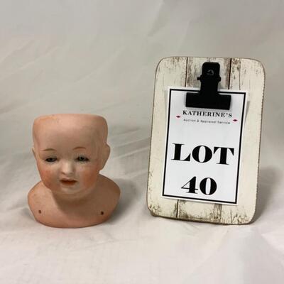 [40] ANTIQUE | 1880s | Bisque Doll Shoulder-Head | Marked