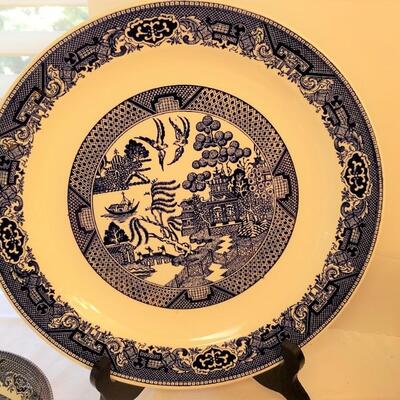 Lot #85  Large Blue Willow China Lot