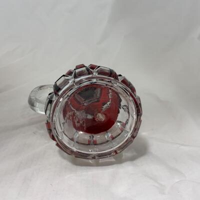 [42] ANTIQUE | 1890s | Thompson No 77 | Truncated Cube Syrup | Ruby