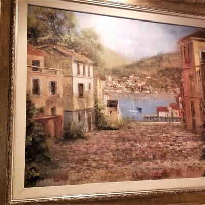 Lot #91  Very Attractive piece of Bombay Company wall art "Rue en Paves"