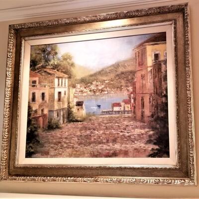 Lot #91  Very Attractive piece of Bombay Company wall art "Rue en Paves"