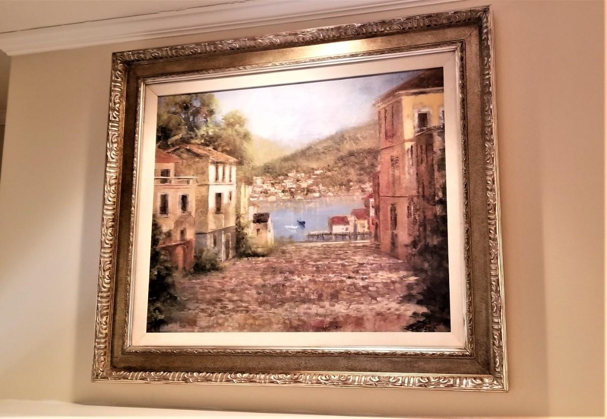 Lot 91 Very Attractive piece of Bombay Company wall art "Rue en Paves