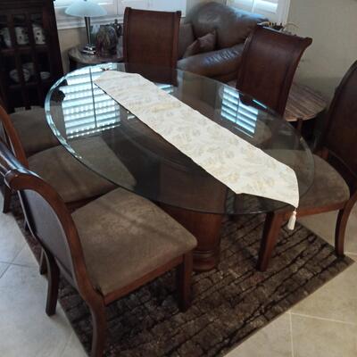Glass Dining Table and 6 Chairs
