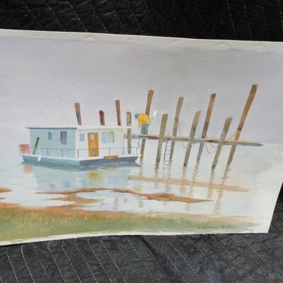 Lot 122 - Watercolor Pictures - Sailing Boats