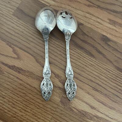 #102 Reed & Barton Sterling Silver 2-"Vienna" Serving Spoons