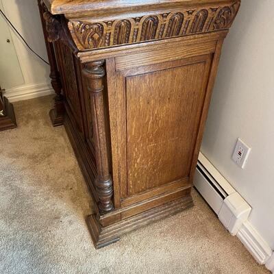 #103 Antique Oak China Cabinet - Circa 1870 