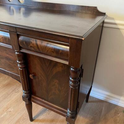 #106 Flame Mahogany Buffet, Hepplewhite Style, Original Finish