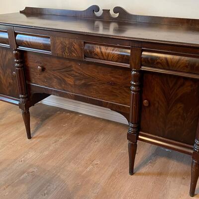 #106 Flame Mahogany Buffet, Hepplewhite Style, Original Finish