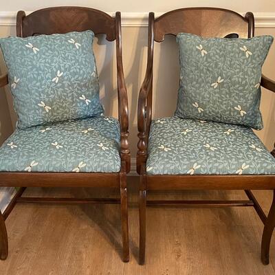 #108 2 Armed Side Chairs.