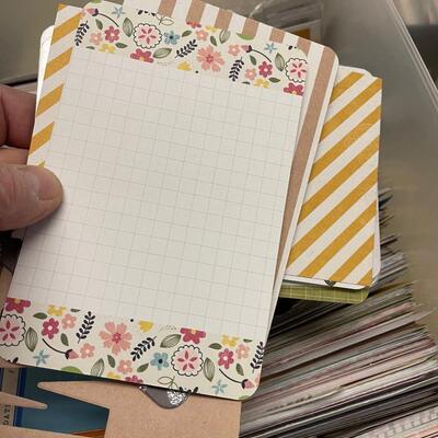 #165B (3) BOXES OF Card Stock Small Scrapbook Paper