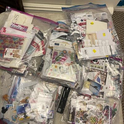 #177B Table full of Crafting Scrapbooking Stickers 