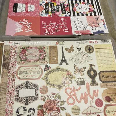 #178B 2 Trays of Scrapbooking Paper 