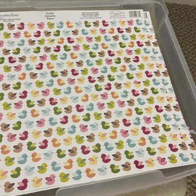 #178B 2 Trays of Scrapbooking Paper 