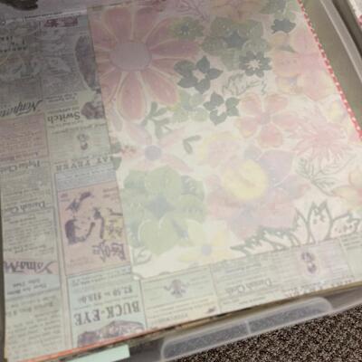 #178B 2 Trays of Scrapbooking Paper 