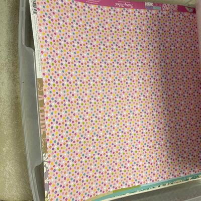 #178B 2 Trays of Scrapbooking Paper 