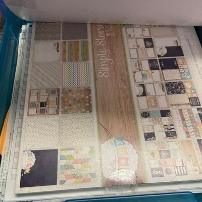 #181B Paper for Baby and Patterned  Scrapbooking 2 Trays 