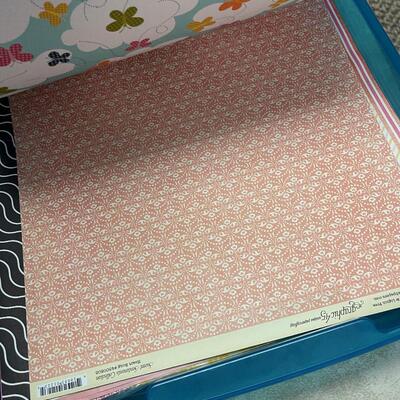 #181B Paper for Baby and Patterned  Scrapbooking 2 Trays 