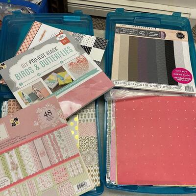 #181B Paper for Baby and Patterned  Scrapbooking 2 Trays 