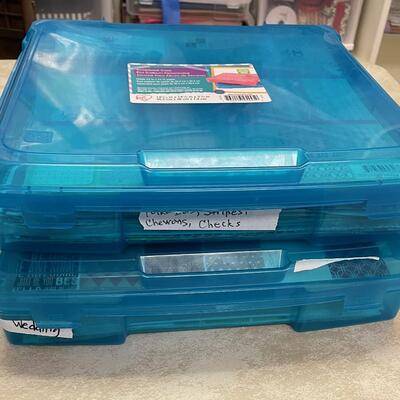 #181B Paper for Baby and Patterned  Scrapbooking 2 Trays 
