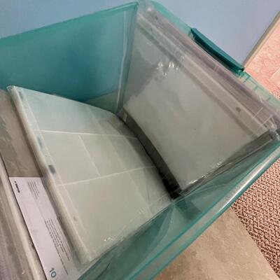 #185B  Giant Tub of Photo Cover Sheets and protectors 