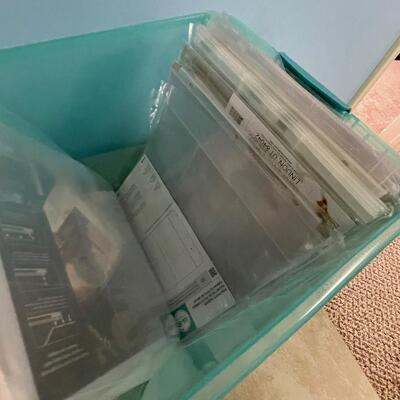 #185B  Giant Tub of Photo Cover Sheets and protectors 
