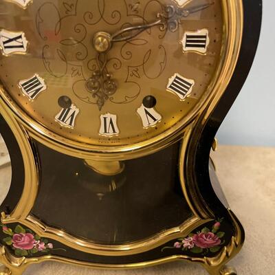 #195 B Vintage Clock with Matching Shelf