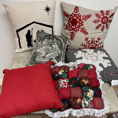 #196B Collection of Christmas Pillows 