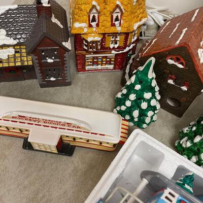 #201B Hand Made Christmas Village + a few Snow Villages 