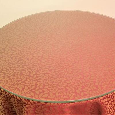 Lot #101  Accent Table with Tempered glass top