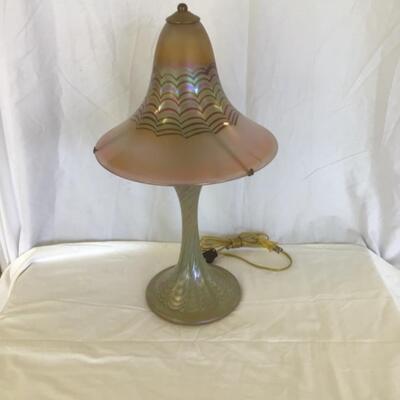 949-Fravrile Art Glass Lamp