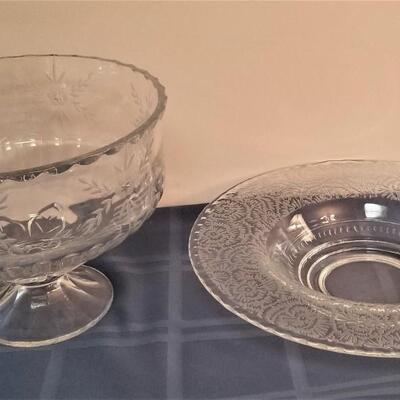 Lot #103 Two Lovely Pieces of Crystal - Trifle Bowl and Compote
