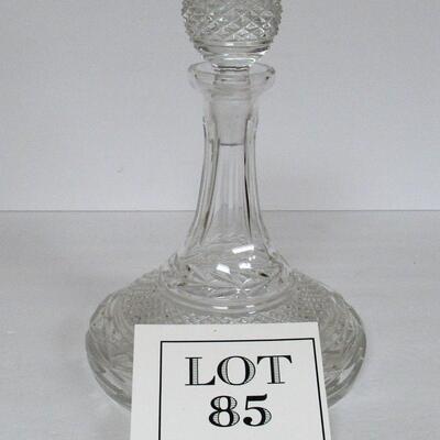 Large Vintage Fancy Decanter With Matching Stopper