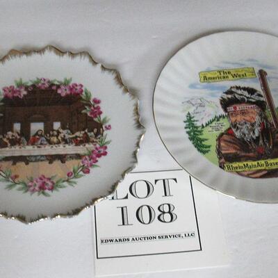 Last Supper Plate and The American West Theme Plate from Rhine Main Air Base