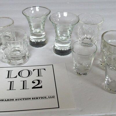 Lot of Vintage Clear Small Shot Glasses, Federal Glass and Unsigned