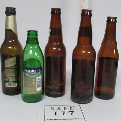 Lot of 5 Vintage Beer Bottles Schlitz Light, More